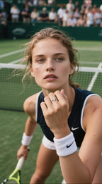 Model wearing BuzzBloom luxury 14K white gold teardrop diamond ring, women’s fashion lifestyle jewelry scene