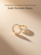 14K Bubble Round Diamond Stud Earrings