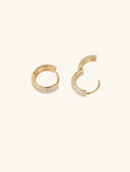 14K Bubble Round Diamond Stud Earrings