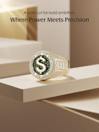 Dollar Sign Sparkle Signet Ring