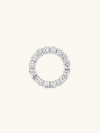 Hollow Double Row Diamond Ring