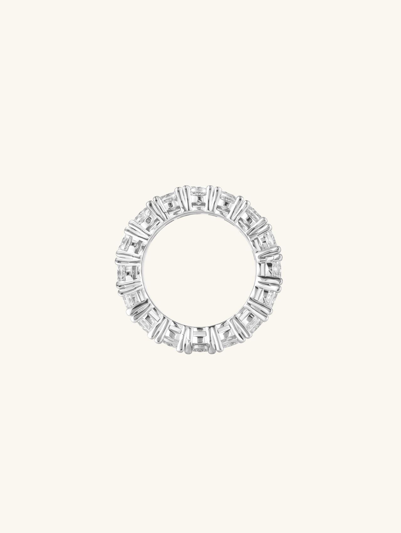 Hollow Double Row Diamond Ring