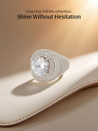 Pigeon Egg 14K Large Diamond Ring