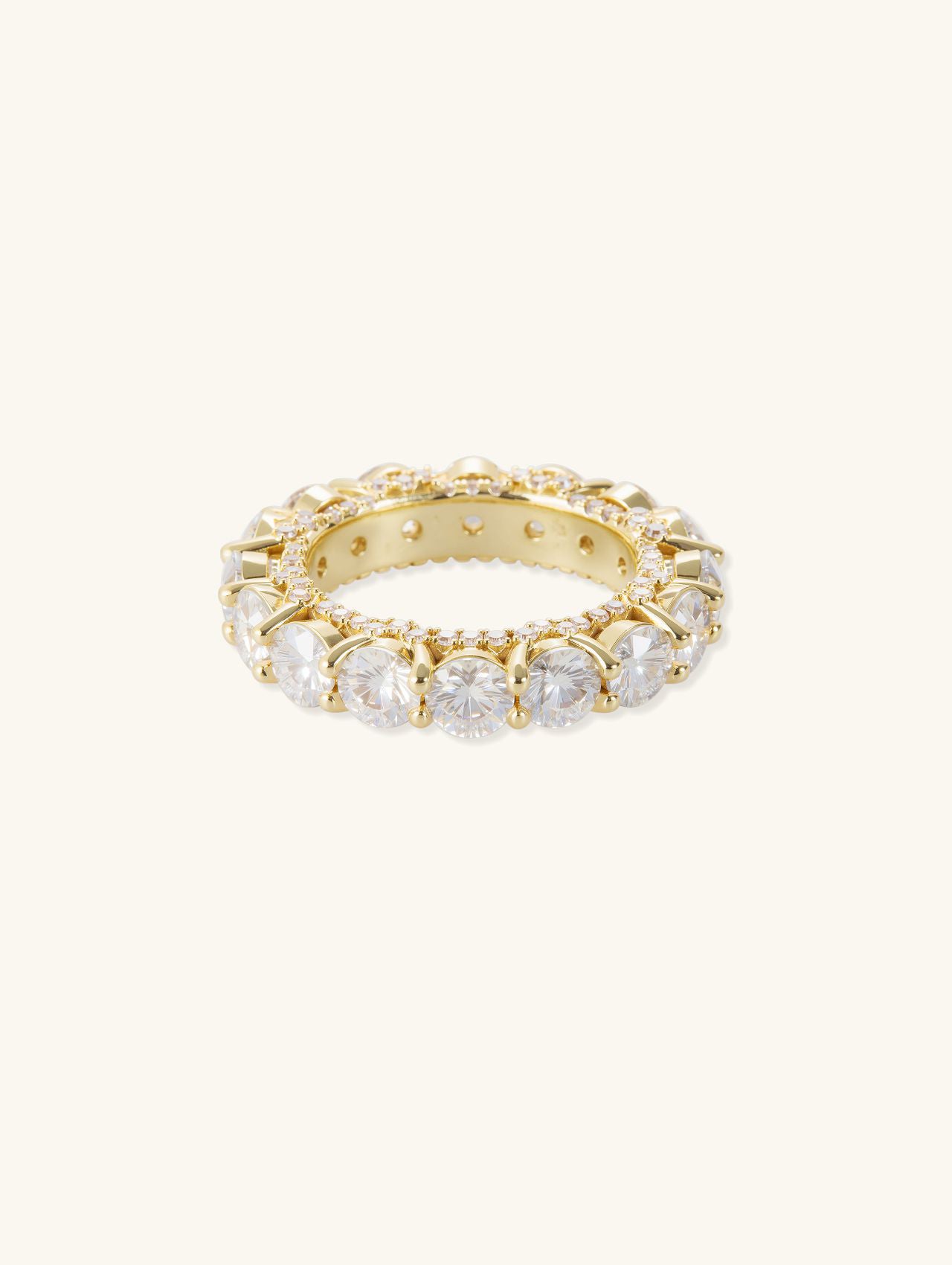 Gold Eternity Band with Round-Cut Stones