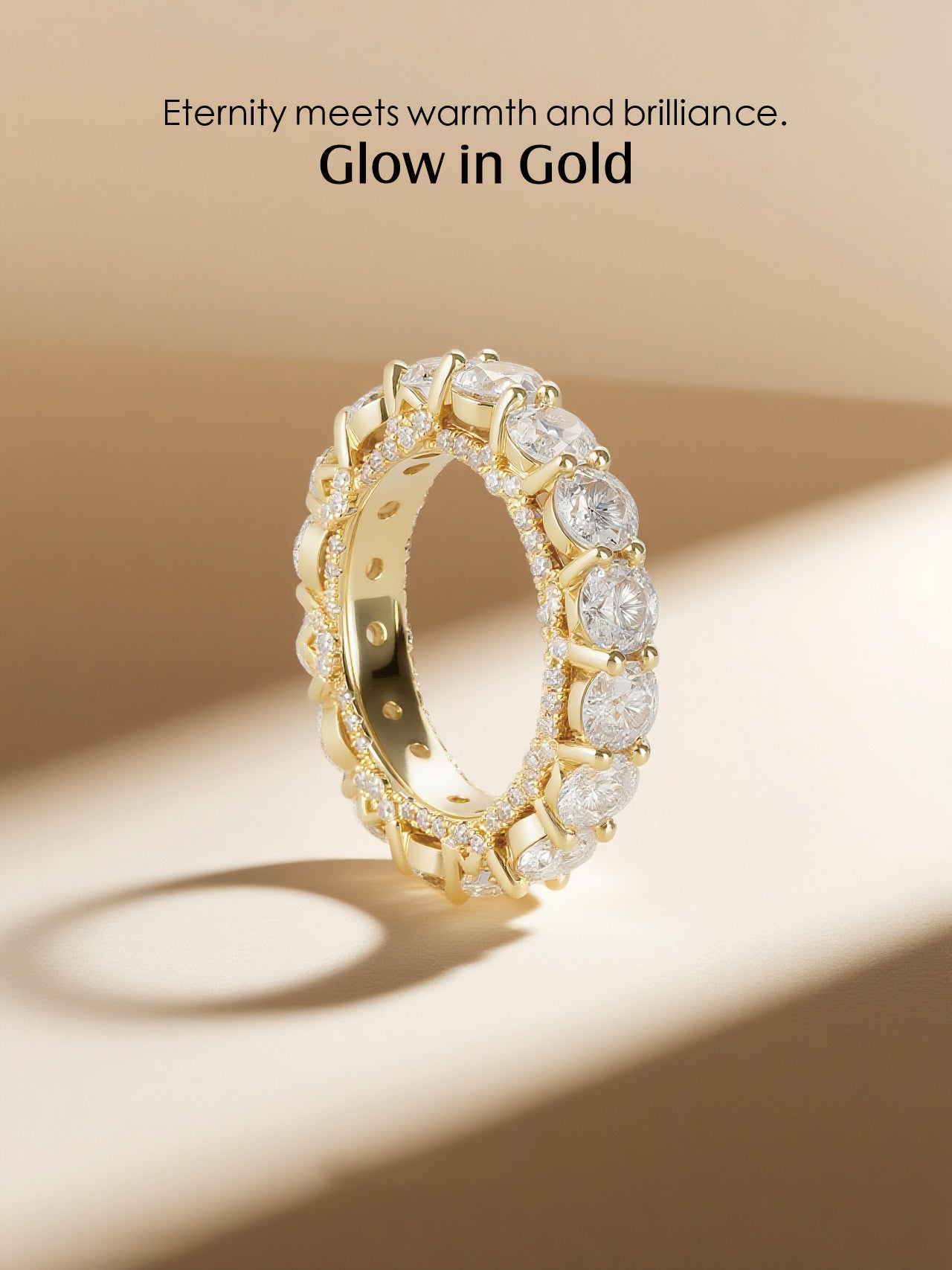 Gold Eternity Band with Round-Cut Stones