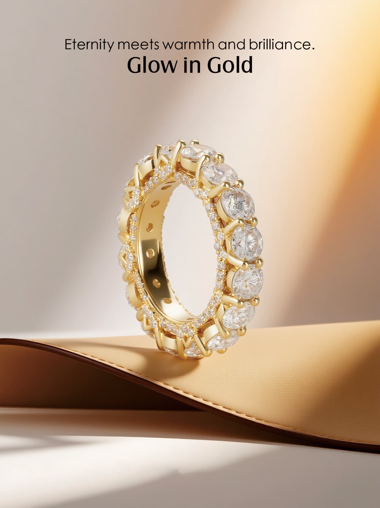 Gold Eternity Band with Round-Cut Stones