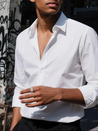 man wearing the Own Your Bloom 14K diamond Cuban ring on hand – New York boutique look