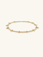Own Your Bloom diamond leopard claw 14K tennis chain, full circle product shot on white, Chicago USA