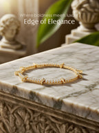 Own Your Bloom 14K diamond leopard claw tennis chain in yellow gold, lifestyle detail shot, Miami USA