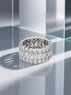 Own Your Bloom 14K diamond ring with modern lighting design, radiant high-end jewelry aesthetic, Houston.