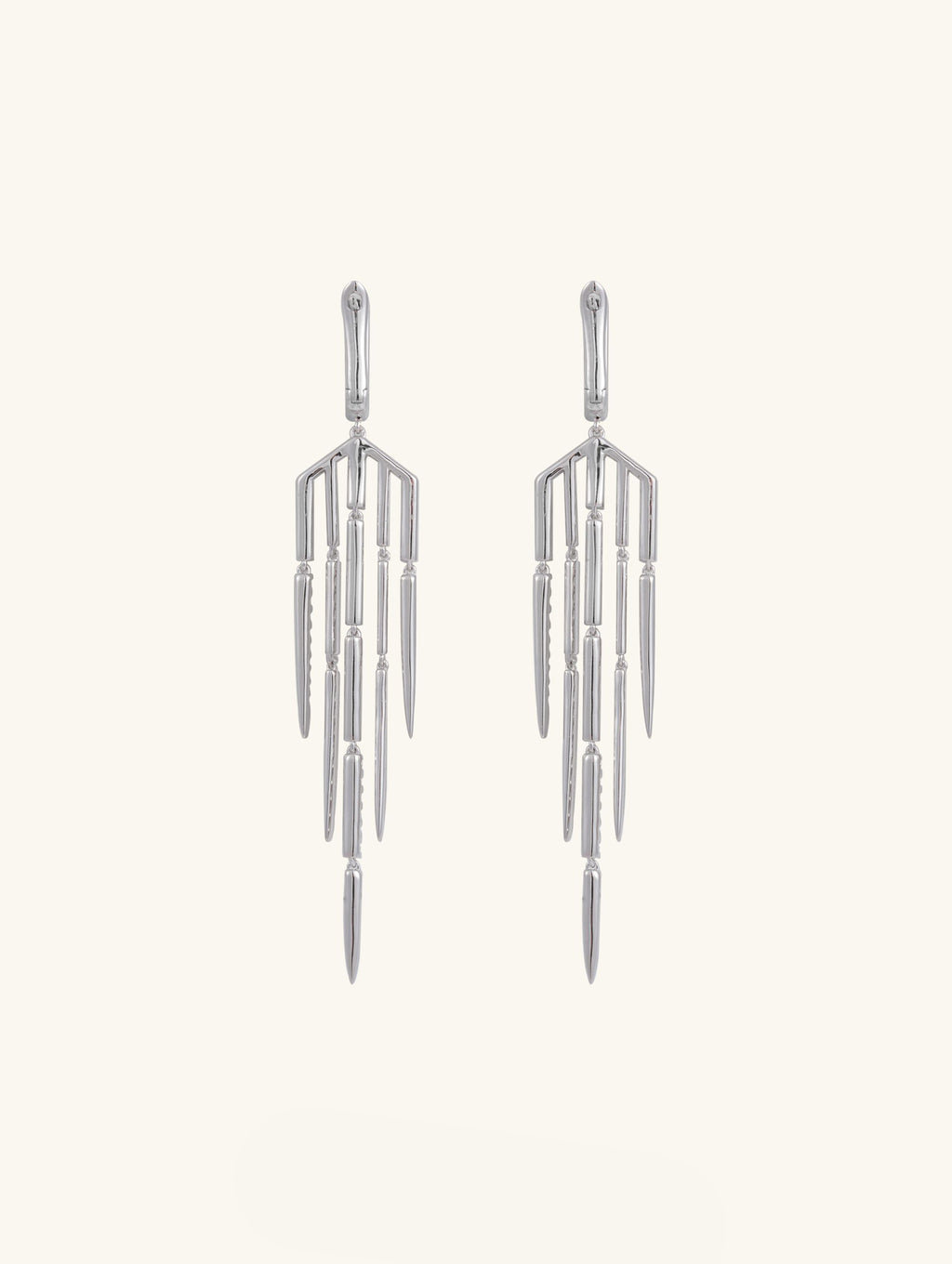 Own Your Bloom 14K diamond tassel earrings close-up showing elegant craftsmanship and multi-strand sparkle, Chicago.