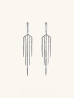 Own Your Bloom 14K diamond tassel earrings close-up showing elegant craftsmanship and multi-strand sparkle, Chicago.