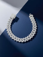 Own Your Bloom 14K Cuban diamond bracelet presented in luxury gift box packaging, perfect men’s jewelry piece, Dallas.