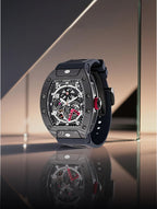 Own Your Bloom 304 stainless steel sapphire men’s mechanical watch in reflective luxury studio lighting, Los Angeles.