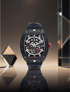 Own Your Bloom 304 stainless steel mechanical men’s timepiece illuminated with elegant warm studio light, Seattle.