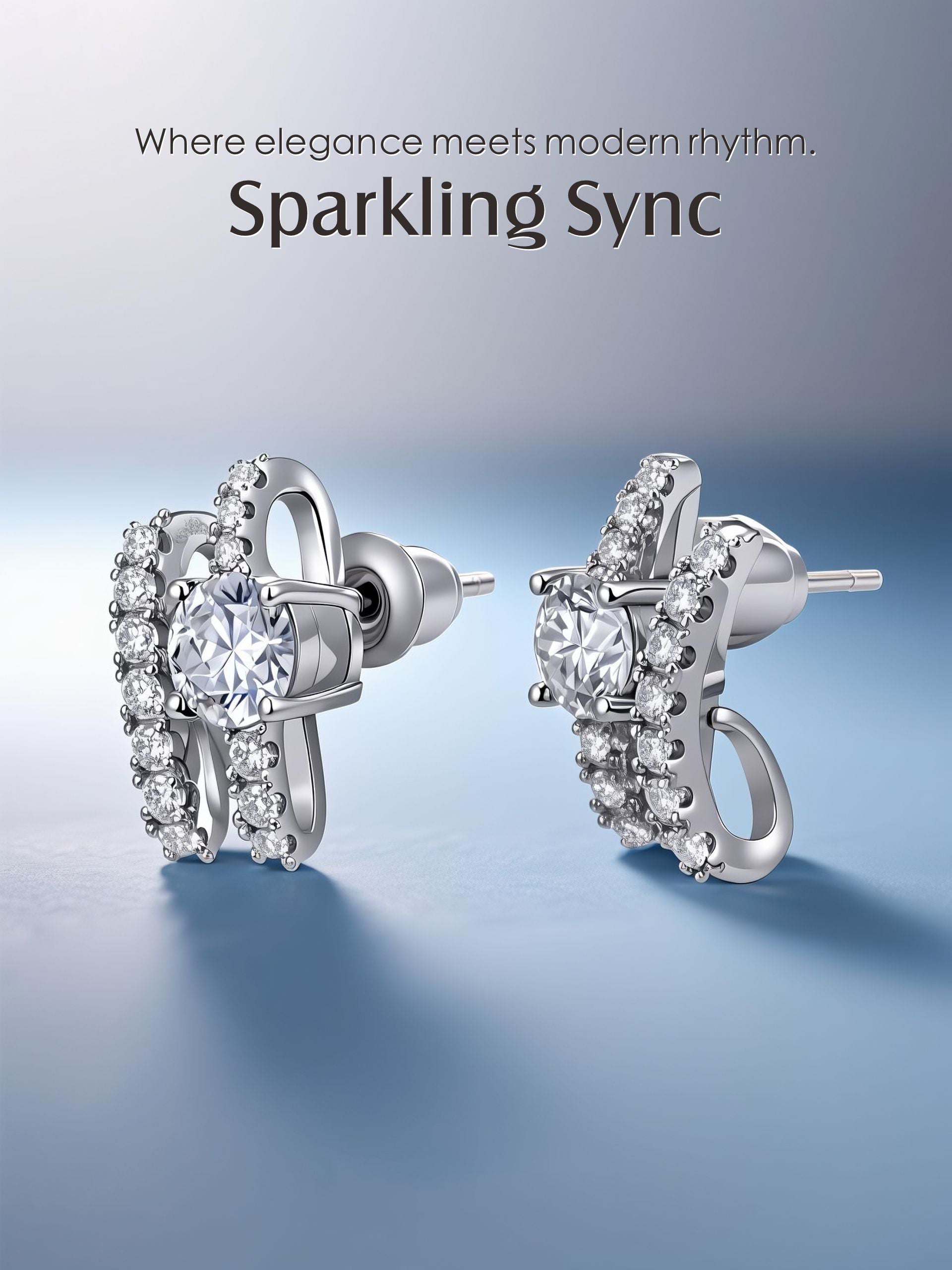 Own Your Bloom Crystal Ribbon Stud Earrings captured with soft gradient lighting, reflecting graceful modern femininity, Boston.