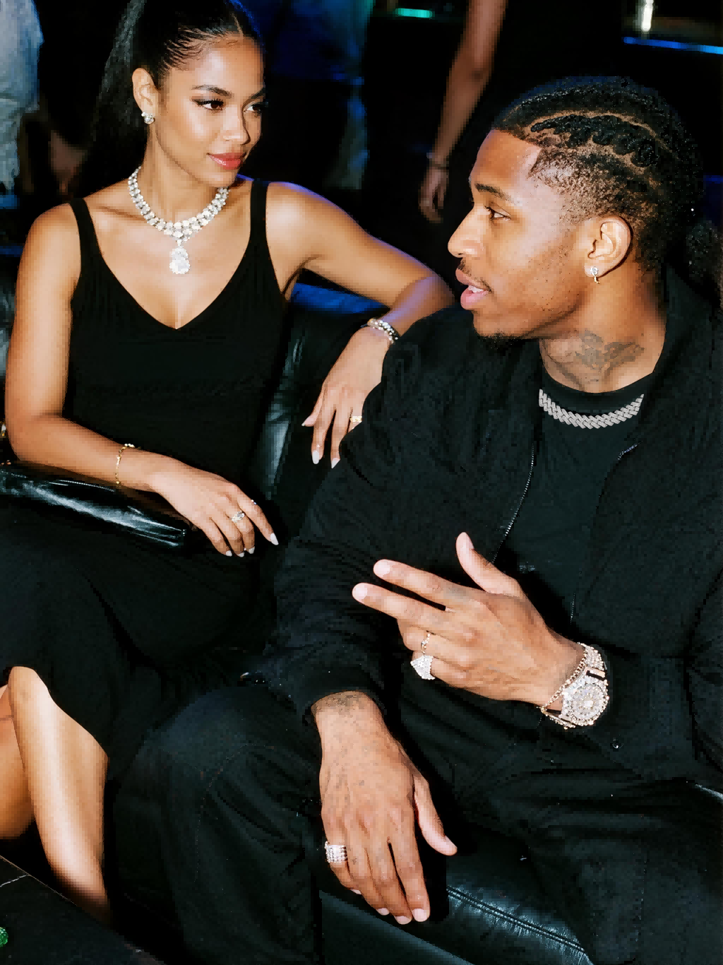 Own Your Bloom 14K diamond Cuban chain worn by man in urban street setting, bold luxury fashion, New York.