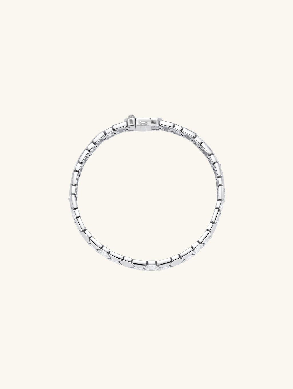 Own Your Bloom 14K honeycomb bracelet side view highlighting modern hexagonal links and high polish craftsmanship, Los Angeles.
