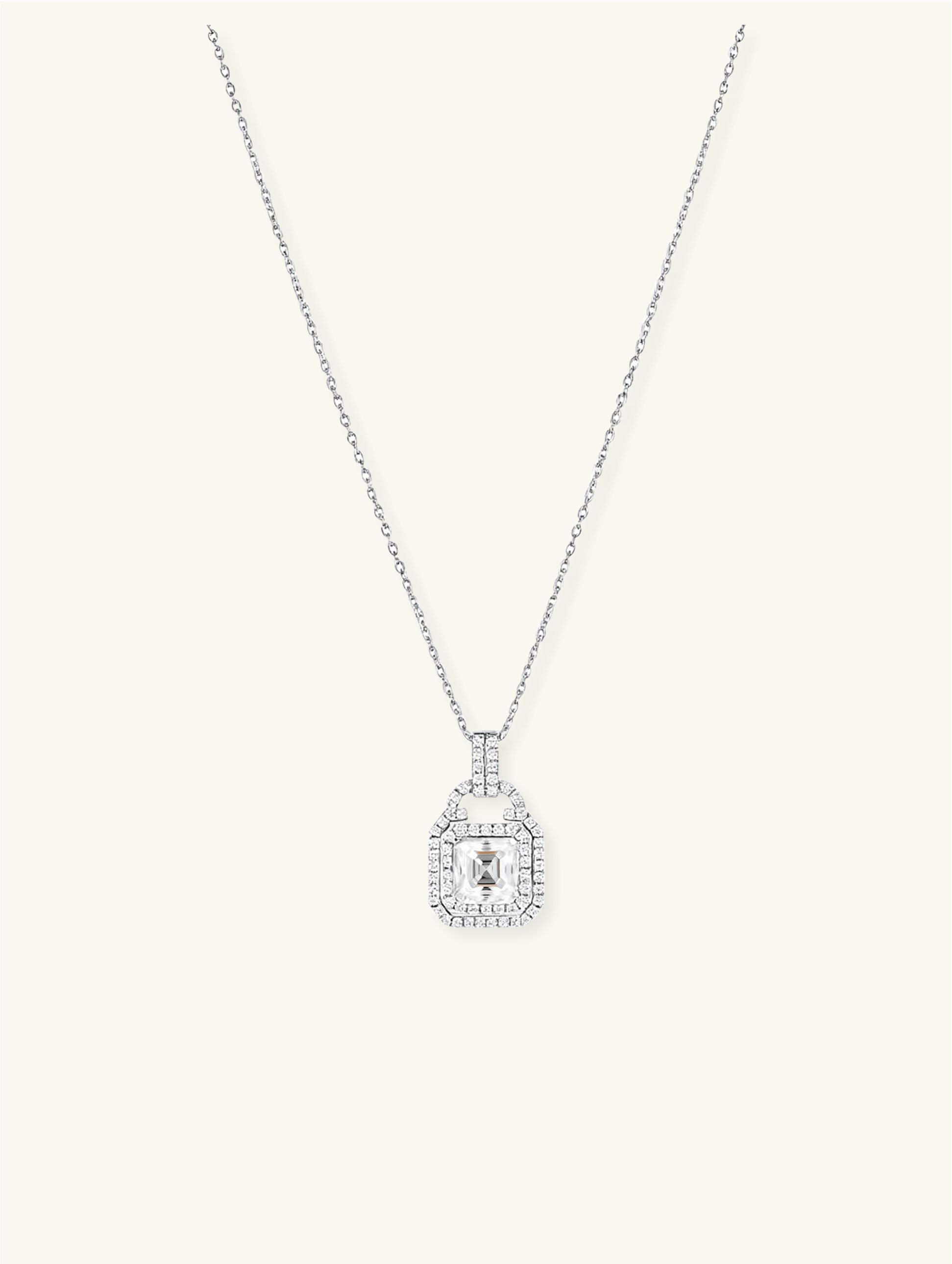 Own Your Bloom large gemstone 14K pendant on white background, product detail for New York shoppers.