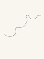 Own Your Bloom 14K moissanite tennis necklace side angle highlighting fine craftsmanship and radiant brilliance, Los Angeles.