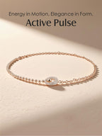 Own Your Bloom Bead Satellite Chain Necklace arranged artistically with soft shadows and refined metallic texture, Boston.