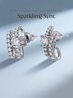 Own Your Bloom Silver Ribbon Earrings studio shot showing contemporary jewelry craftsmanship and radiant shine, Dallas.