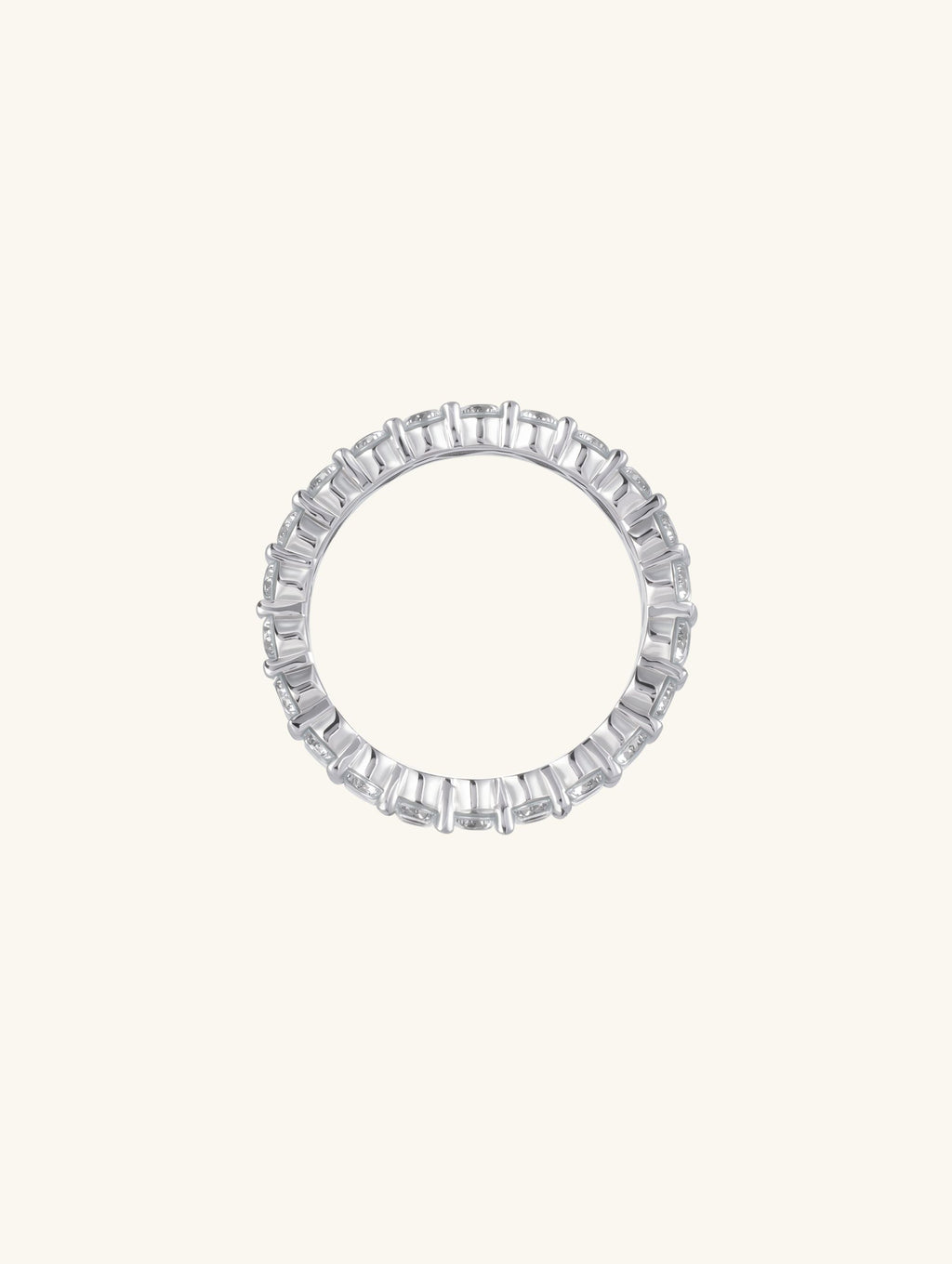 Own Your Bloom wide band 14K gold diamond ring close-up, pavé-set rectangular and round diamonds, Miami.