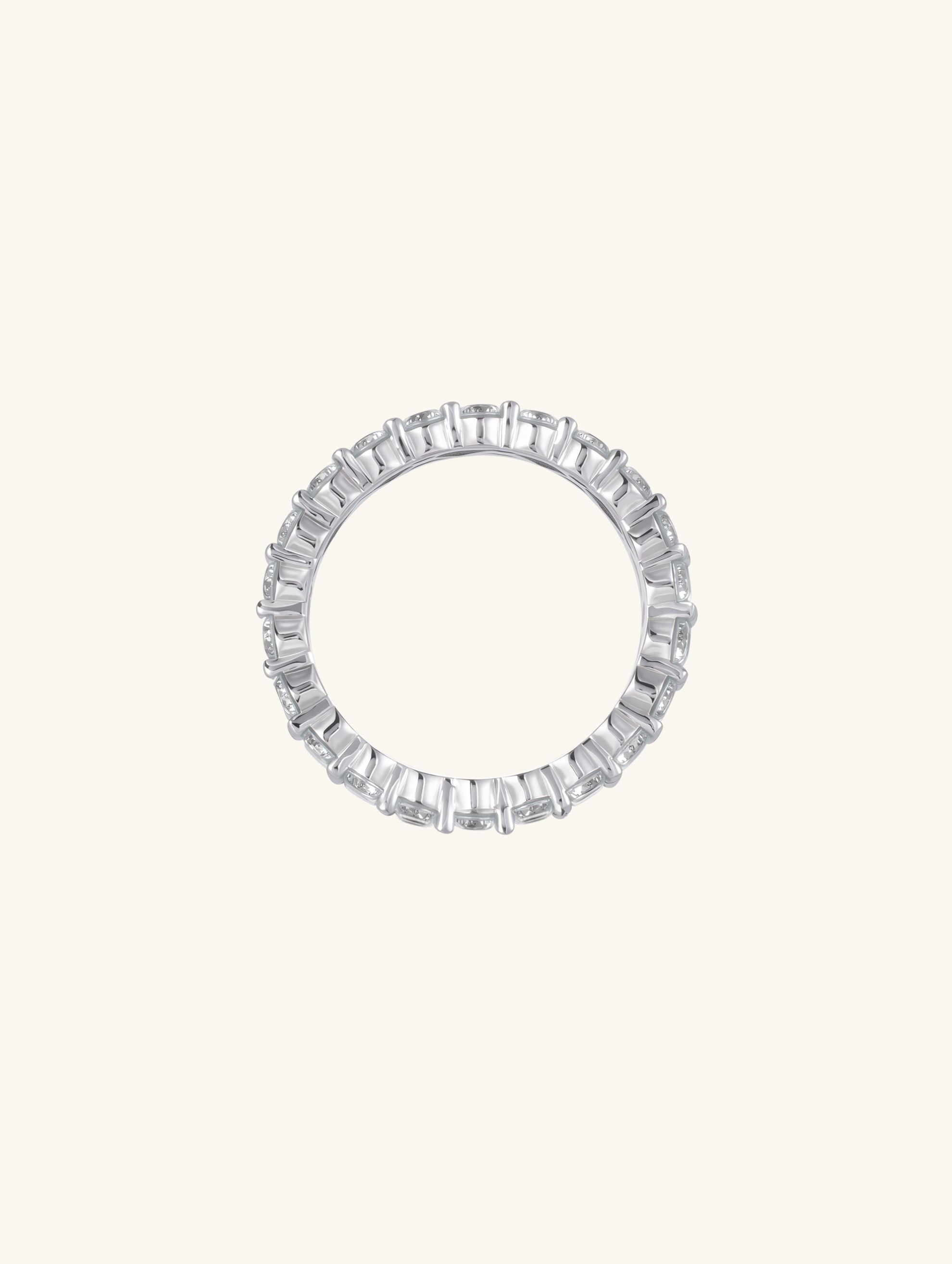 Own Your Bloom wide band 14K gold diamond ring close-up, pavé-set rectangular and round diamonds, Miami.